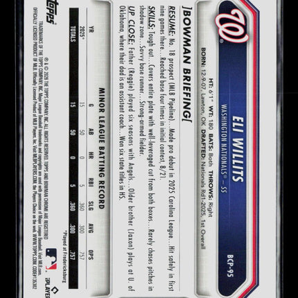 2026 Bowman Chrome Eli Willits #BCP-95