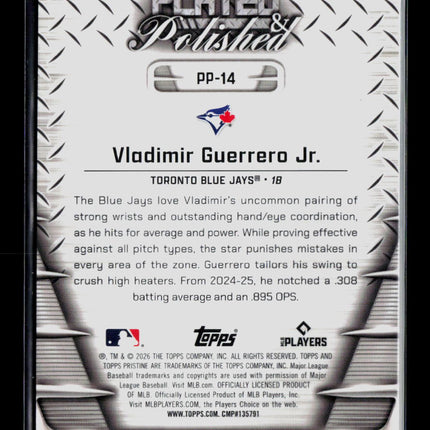 2026 Topps Pristine Plated & Polished Vladimir Guerrero Jr. #PP-14