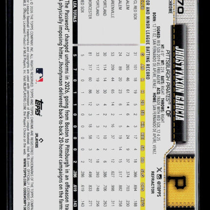 2026 Topps Chrome Jhostynxon Garcia #70 Refractor RC