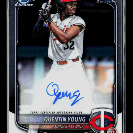 2025 Bowman Chrome Quentin Young #CPA-QY 1st Bowman Prospect Auto