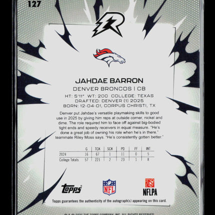 2026 Topps Rip Jahdae Barron #127 RC Auto /375