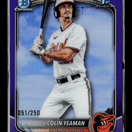2025 Bowman Chrome Colin Yeaman #BDC-47 Purple Refractor 051/250