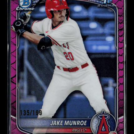 2025 Bowman Draft Chrome Jake Munroe #BDC-128 Fuchsia Lava Refractor 135/199