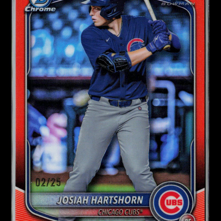 2025 Bowman Draft Chrome Josiah Hartshorn #BDC-21 Orange Refractor 02/25