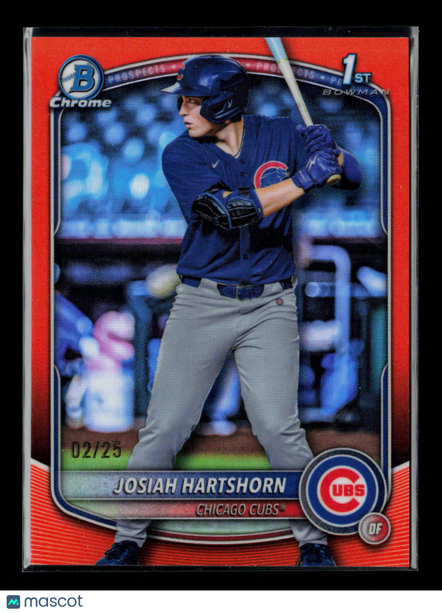 2025 Bowman Draft Chrome Josiah Hartshorn #BDC-21 Orange Refractor 02/25