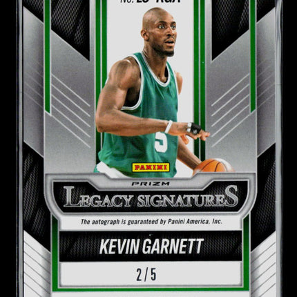 2026 Panini Prizm Legacy Signatures Kevin Garnett #LS-KGA 2/5 Auto Black Gold