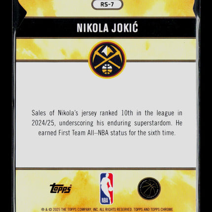 2025 Topps Chrome Rock Stars Nikola Jokić #RS-7