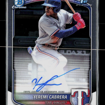 2025 Bowman Chrome Yeremi Cabrera #CPA-YC Auto