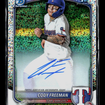 2025 Bowman Chrome Cody Freeman #CPA-CFR Speckle Refractor 285/299 Auto