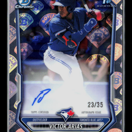 2026 Bowman Chrome Victor Arias #CPA-VA Mojo Refractor 23/35 1st Bowman Auto