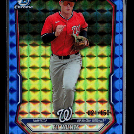 2026 Bowman Chrome Eli Willits #BCP-95 Blue Refractor 021/150