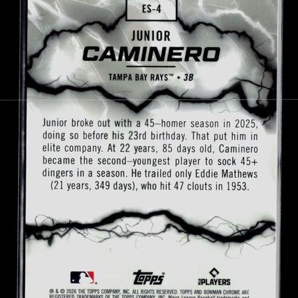 2026 Bowman Chrome Electric Sluggers Junior Caminero #ES-4 119/150