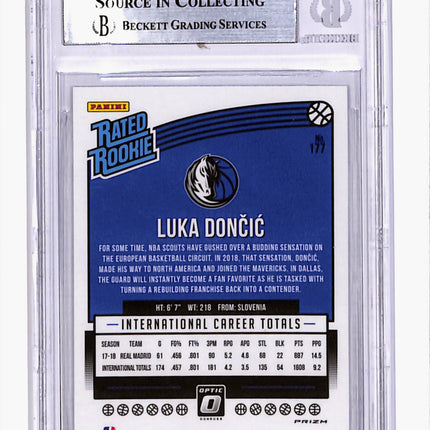 2018 Donruss Optic Luka Doncic #177 Holo BGS 9