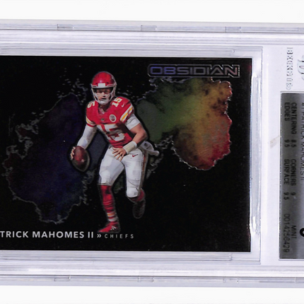 2020 Panini Obsidian Patrick Mahomes II #CBB1 Color Blast Black BGS 9