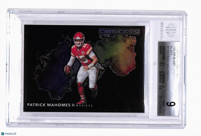 2020 Panini Obsidian Patrick Mahomes II #CBB1 Color Blast Black BGS 9