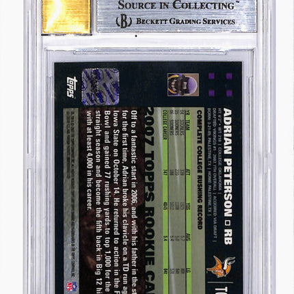2007 Topps Chrome Rookie Autographs Adrian Peterson #TC181 RC BGS 9 Auto 10