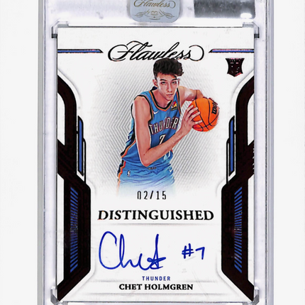 2022 Panini Flawless Distinguished Chet Holmgren #DA-CHG Ruby 02/15 Auto