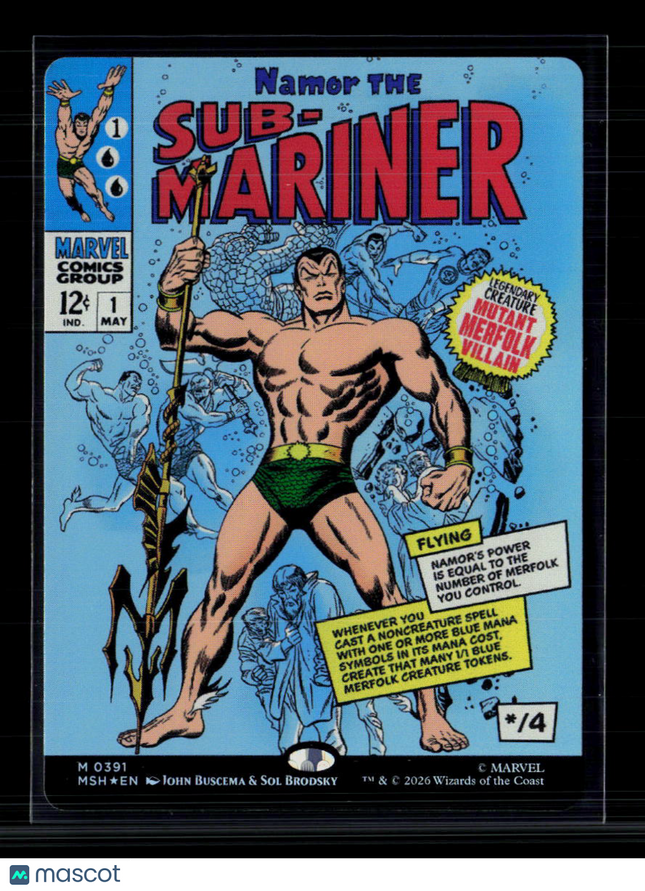 MTG Namor The Sub-Mariner (Borderless) Marvel Super Heroes M • 391 Foil