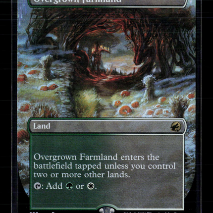 MTG Overgrown Farmland (Borderless) Innistrad: Midnight Hunt R • 283 Foil