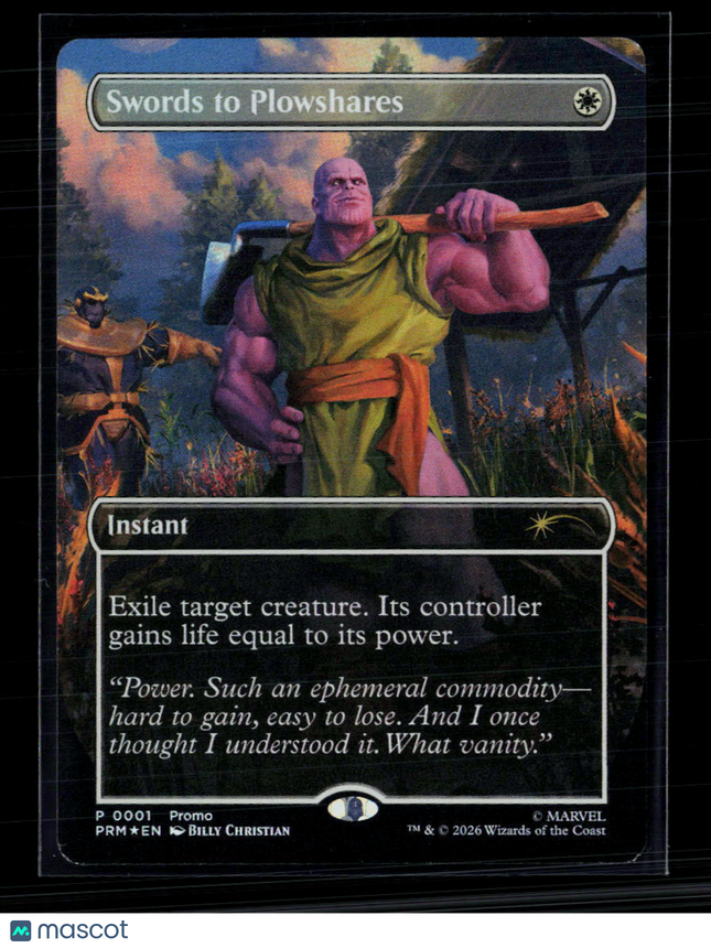 MTG Swords to Plowshares (Borderless) (Magazine Insert) Media Promos P • 1 Foil