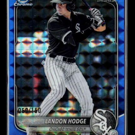 2025 Bowman Draft Chrome Landon Hodge #BDC-93 Blue Geometric 050/150