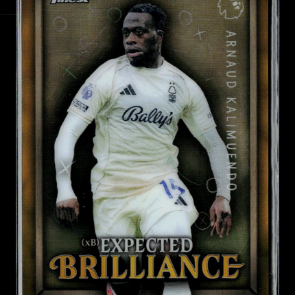 2026 Topps Finest Expected Brilliance Arnaud Kalimuendo Gold Refractor 04/50