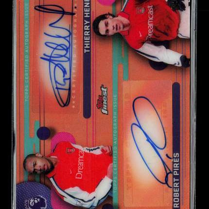 2026 Topps Finest Thierry Henry Robert Pirès #FP-HP Auto Orange Refractor /25
