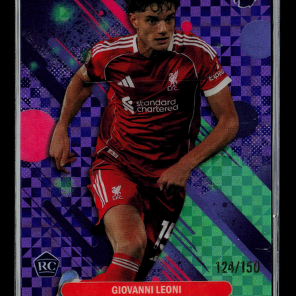 2026 Topps Finest Giovanni Leoni #60 Purple 124/150 RC
