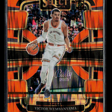 2024 Panini Select Basketball Victor Wembanyama #87 Orange Flash Prizm RC