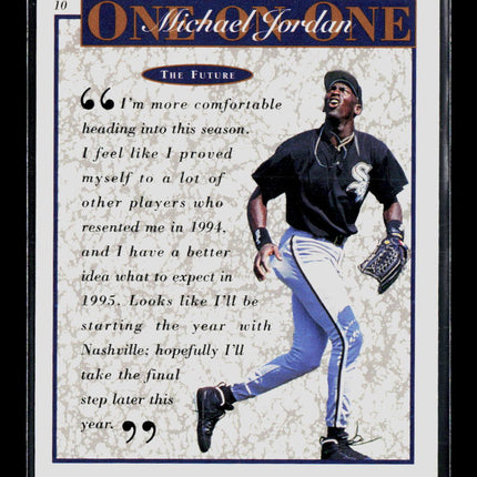 1995 Upper Deck Michael Jordan One on One Michael Jordan #10