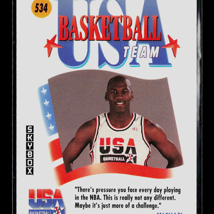 1992 SkyBox USA Basketball Michael Jordan #534