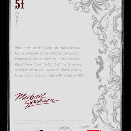 2011 Panini Michael Jackson Michael Jackson #51