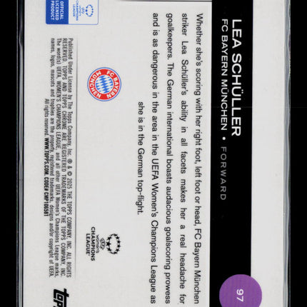 2025 Topps Chrome UEFA Lea Schuller #97 Pulsar Refractor