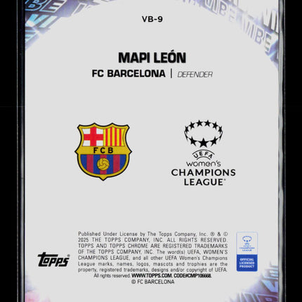 2025 Topps Chrome UEFA Women's Champions League Vibe Mapi Leon #VB-9