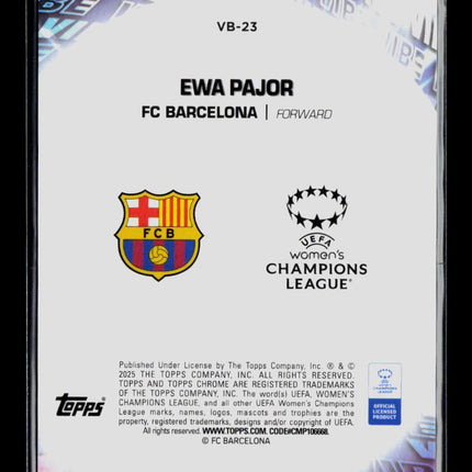 2025 Topps Chrome UEFA Women's Champions League Vibe Ewa Pajor #VB-23