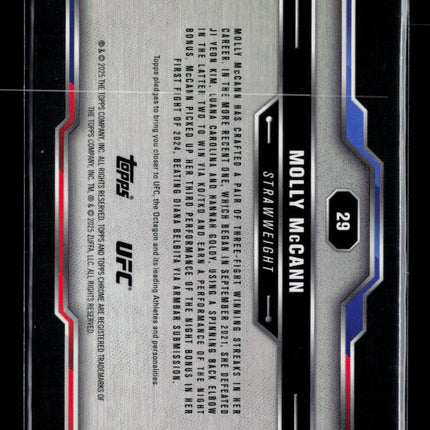 2025 Topps Chrome UFC Molly McCann #29 Prism