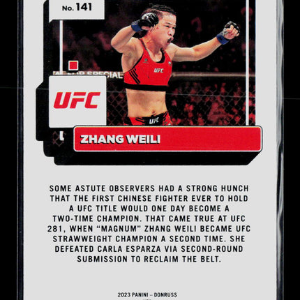 2023 Donruss UFC Zhang Weili #141 Press Proof