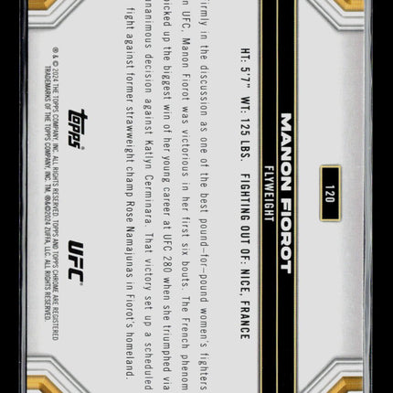2024 Topps Chrome UFC Manon Fiorot #120 Sepia