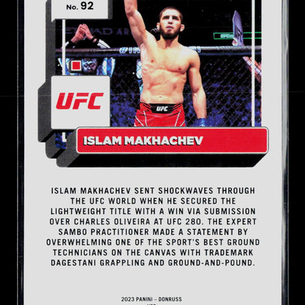 2023 Donruss UFC Islam Makhachev #92 Press Proof