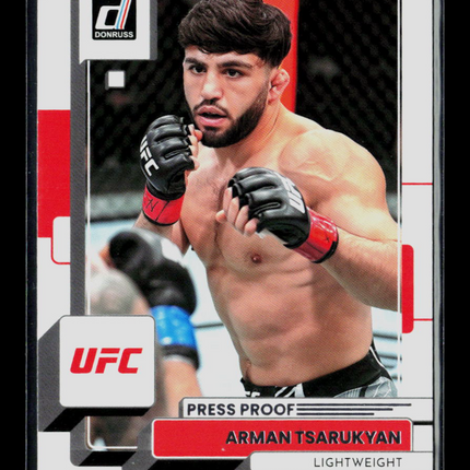 2023 Panini Donruss UFC Arman Tsarukyan #8 Press Proof