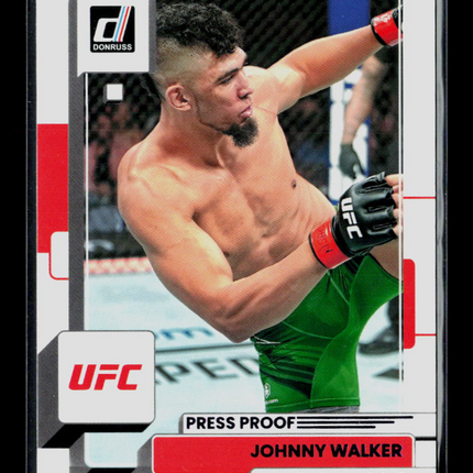 2023 Panini Donruss UFC Johnny Walker #34 Press Proof