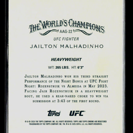 2025 Topps Chrome Allen & Ginter Jailton Malhadinho #AAG-22