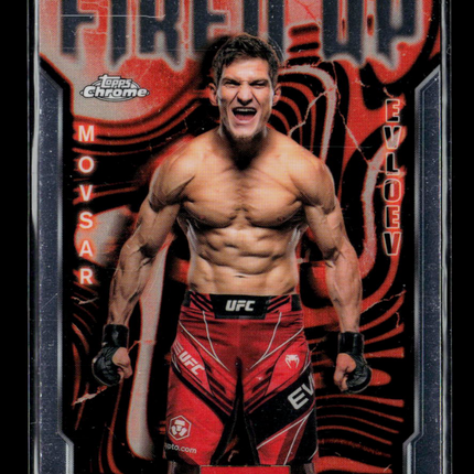 2025 Topps Chrome UFC Fired Up Movsar Evloev #FUP-15