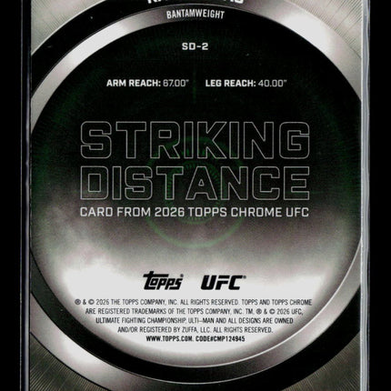 2026 Topps Chrome UFC Striking Distance Raul Rosas #SD-2