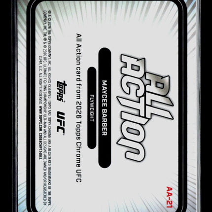 2026 Topps Chrome UFC All Action Maycee Barber #AA-21