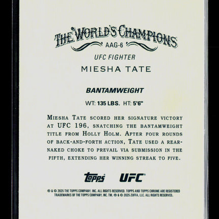 2025 Topps Chrome Allen & Ginter Miesha Tate #AAG-6