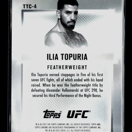 2025 Topps Chrome UFC Top of the Class Ilia Topuria #TTC-4