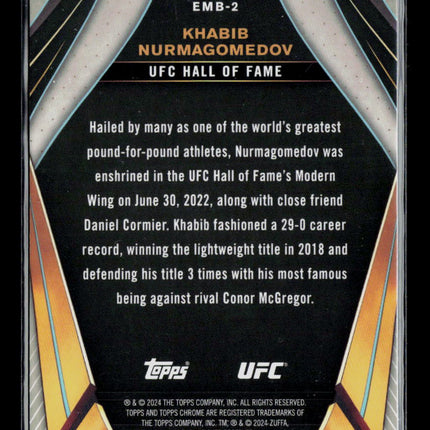 2024 Topps Chrome UFC Khabib Nurmagomedov #EMB-2