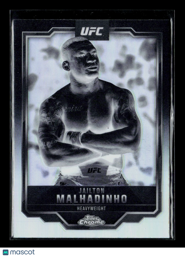 2025 Topps Chrome UFC Jailton Malhadinho #112 Negative Refractor