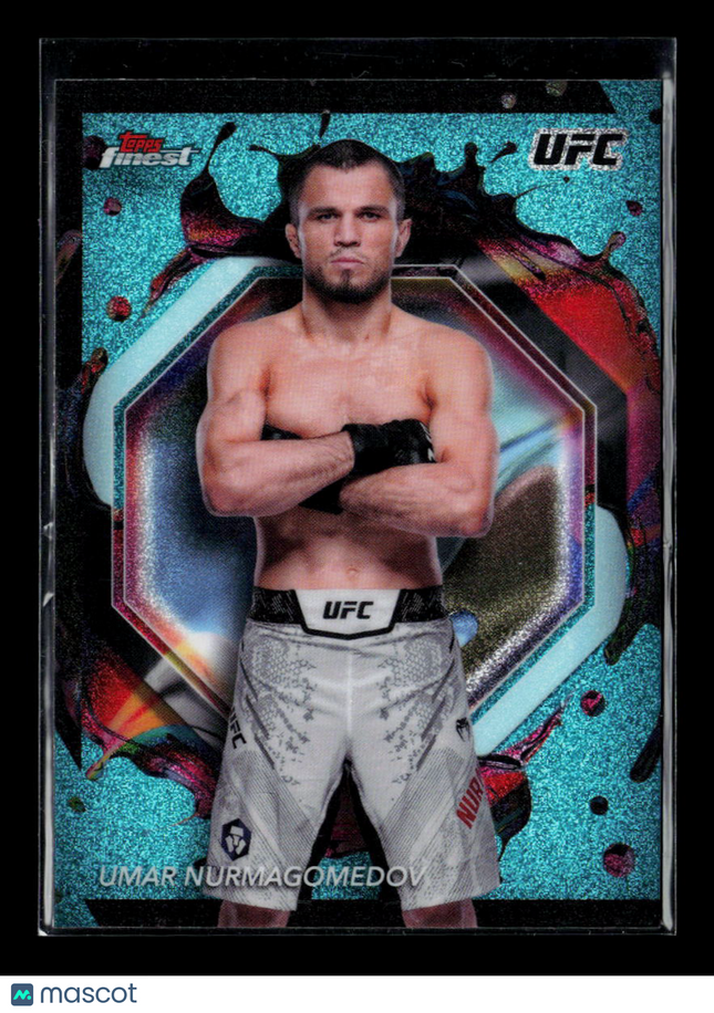 2024 Topps Finest UFC Umar Nurmagomedov #268 Aqua Refractor